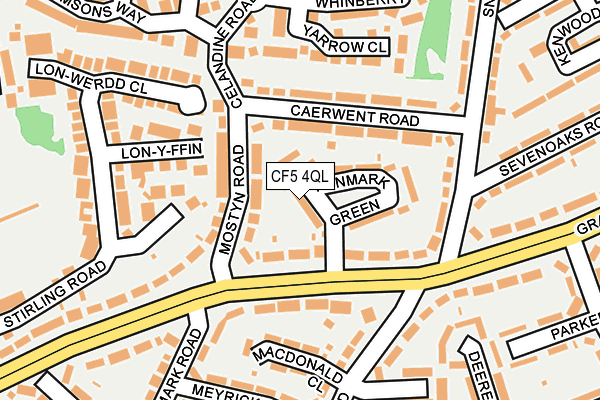 CF5 4QL map - OS OpenMap – Local (Ordnance Survey)