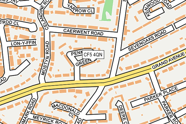 CF5 4QN map - OS OpenMap – Local (Ordnance Survey)