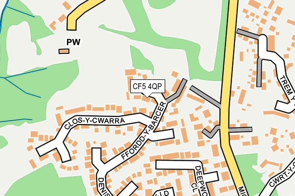 CF5 4QP map - OS OpenMap – Local (Ordnance Survey)