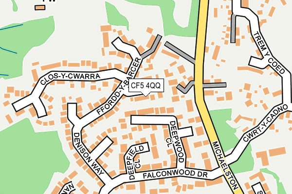 CF5 4QQ map - OS OpenMap – Local (Ordnance Survey)