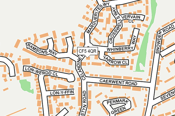 CF5 4QR map - OS OpenMap – Local (Ordnance Survey)