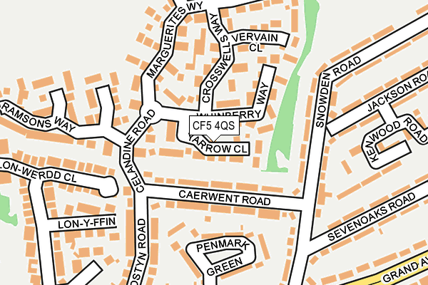 CF5 4QS map - OS OpenMap – Local (Ordnance Survey)