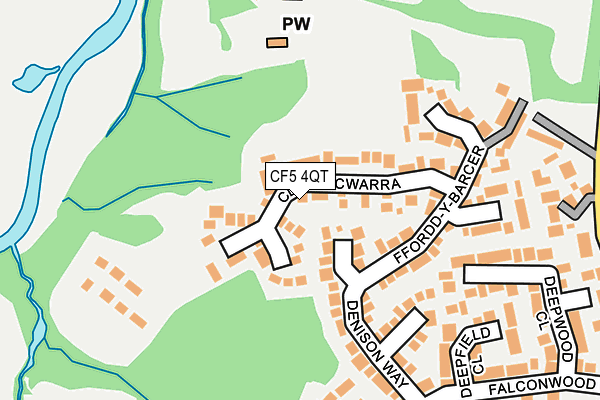 CF5 4QT map - OS OpenMap – Local (Ordnance Survey)