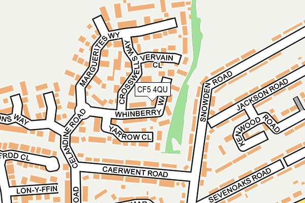 CF5 4QU map - OS OpenMap – Local (Ordnance Survey)
