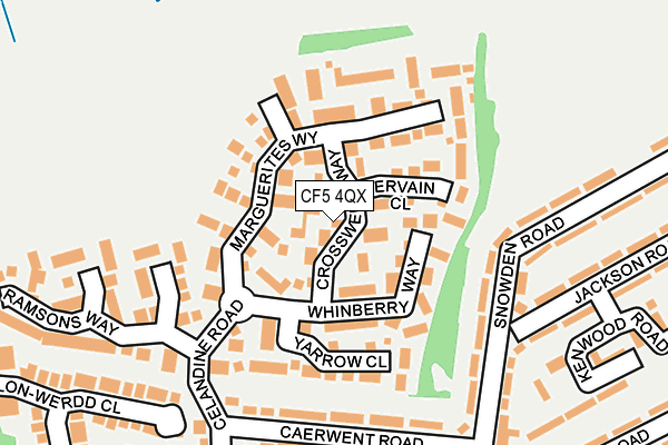 CF5 4QX map - OS OpenMap – Local (Ordnance Survey)