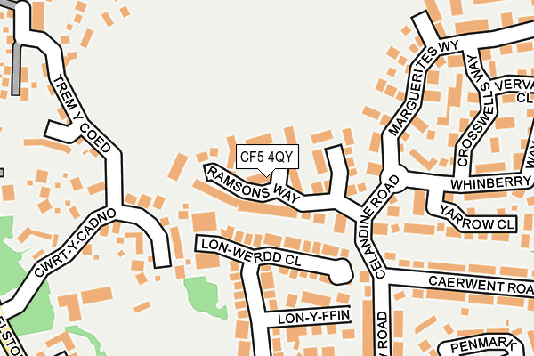 CF5 4QY map - OS OpenMap – Local (Ordnance Survey)