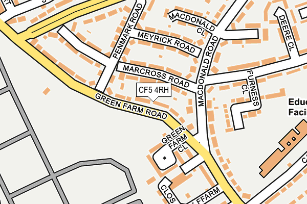CF5 4RH map - OS OpenMap – Local (Ordnance Survey)