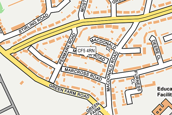 CF5 4RN map - OS OpenMap – Local (Ordnance Survey)