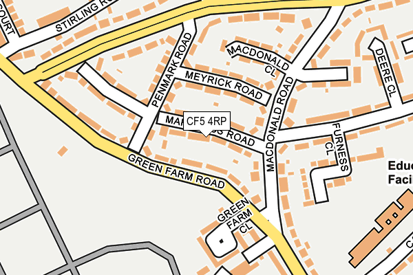 CF5 4RP map - OS OpenMap – Local (Ordnance Survey)