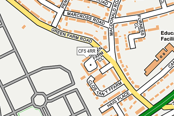 CF5 4RR map - OS OpenMap – Local (Ordnance Survey)