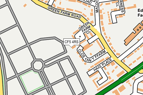 CF5 4RS map - OS OpenMap – Local (Ordnance Survey)