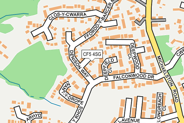 CF5 4SG map - OS OpenMap – Local (Ordnance Survey)