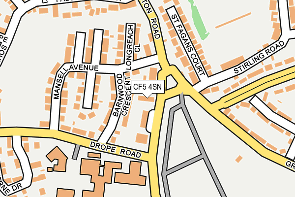 CF5 4SN map - OS OpenMap – Local (Ordnance Survey)