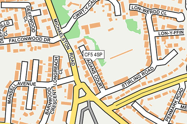 CF5 4SP map - OS OpenMap – Local (Ordnance Survey)