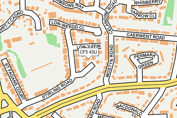 CF5 4SU map - OS OpenMap – Local (Ordnance Survey)