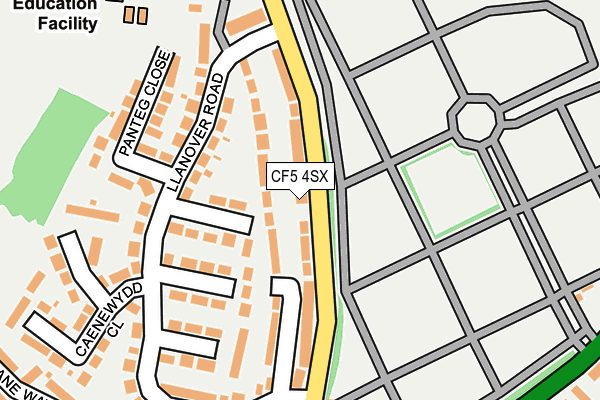 CF5 4SX map - OS OpenMap – Local (Ordnance Survey)
