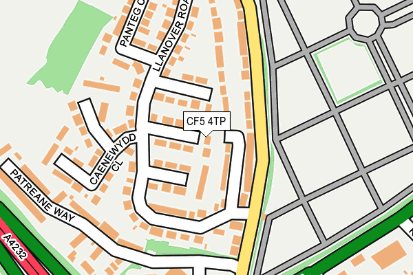 CF5 4TP map - OS OpenMap – Local (Ordnance Survey)