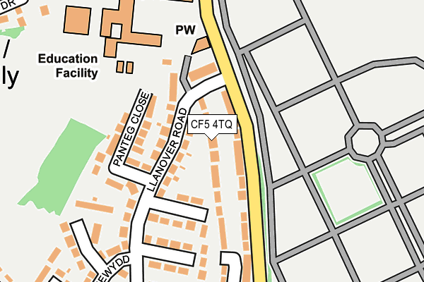 CF5 4TQ map - OS OpenMap – Local (Ordnance Survey)