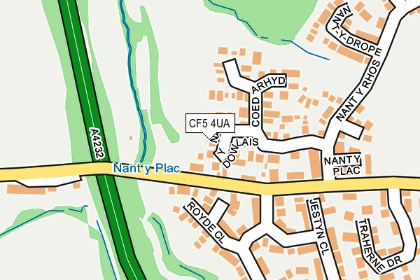 CF5 4UA map - OS OpenMap – Local (Ordnance Survey)