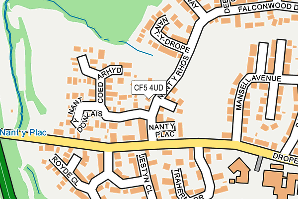 CF5 4UD map - OS OpenMap – Local (Ordnance Survey)