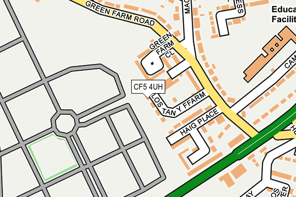 CF5 4UH map - OS OpenMap – Local (Ordnance Survey)