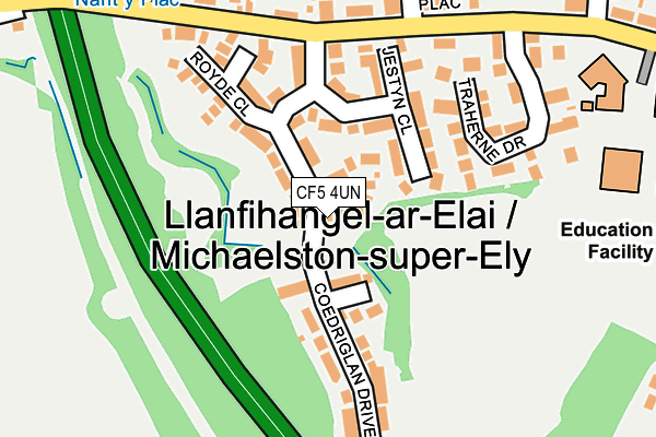 CF5 4UN map - OS OpenMap – Local (Ordnance Survey)