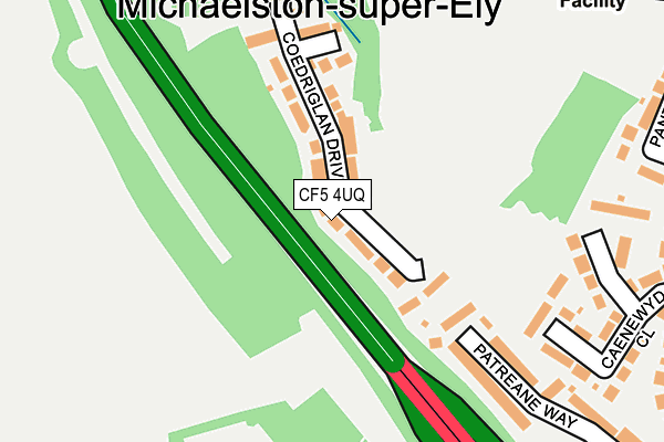 CF5 4UQ map - OS OpenMap – Local (Ordnance Survey)