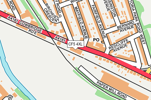 CF5 4XL map - OS OpenMap – Local (Ordnance Survey)