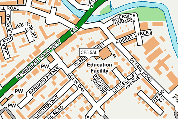 CF5 5AL map - OS OpenMap – Local (Ordnance Survey)