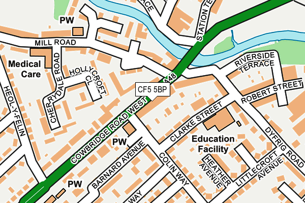 CF5 5BP map - OS OpenMap – Local (Ordnance Survey)