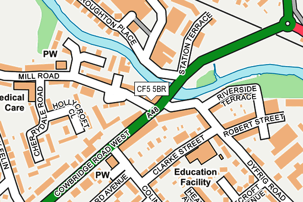 CF5 5BR map - OS OpenMap – Local (Ordnance Survey)