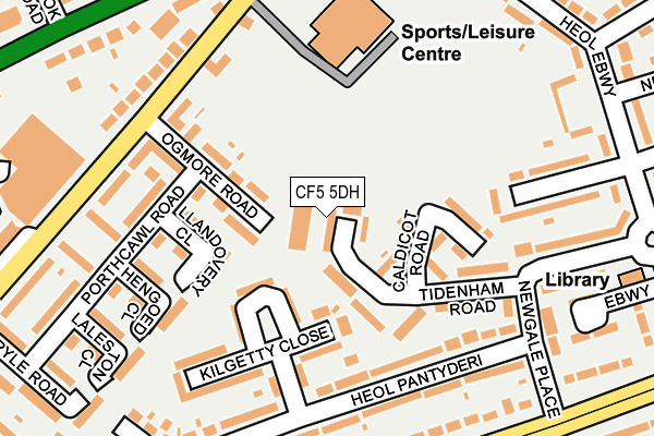 CF5 5DH map - OS OpenMap – Local (Ordnance Survey)