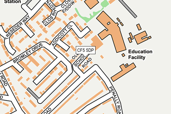 CF5 5DP map - OS OpenMap – Local (Ordnance Survey)