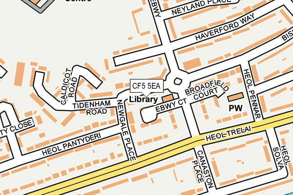 CF5 5EA map - OS OpenMap – Local (Ordnance Survey)