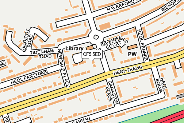 CF5 5ED map - OS OpenMap – Local (Ordnance Survey)