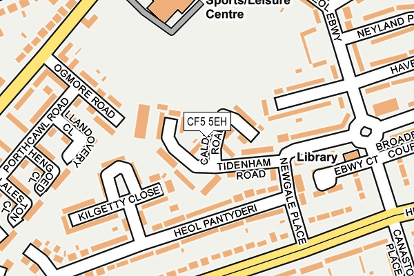 CF5 5EH map - OS OpenMap – Local (Ordnance Survey)