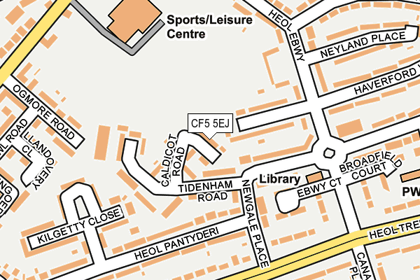 CF5 5EJ map - OS OpenMap – Local (Ordnance Survey)