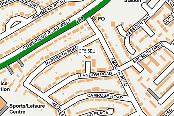 CF5 5EU map - OS OpenMap – Local (Ordnance Survey)