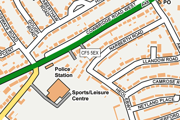 CF5 5EX map - OS OpenMap – Local (Ordnance Survey)