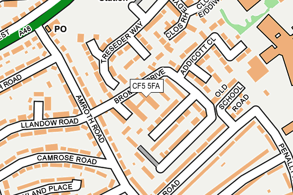 CF5 5FA map - OS OpenMap – Local (Ordnance Survey)