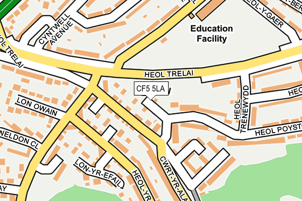 CF5 5LA map - OS OpenMap – Local (Ordnance Survey)