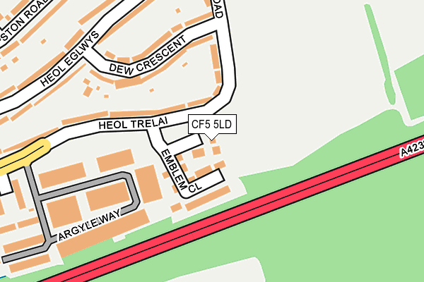 CF5 5LD map - OS OpenMap – Local (Ordnance Survey)