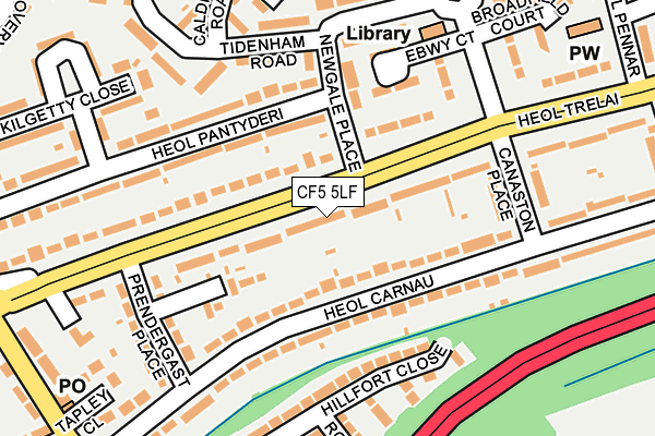 CF5 5LF map - OS OpenMap – Local (Ordnance Survey)