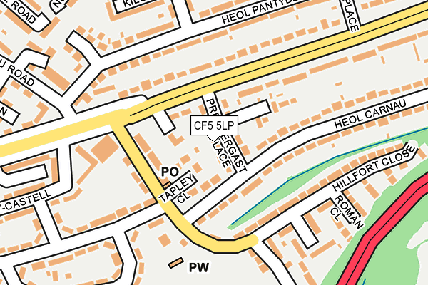 CF5 5LP map - OS OpenMap – Local (Ordnance Survey)