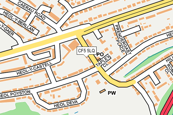 CF5 5LQ map - OS OpenMap – Local (Ordnance Survey)