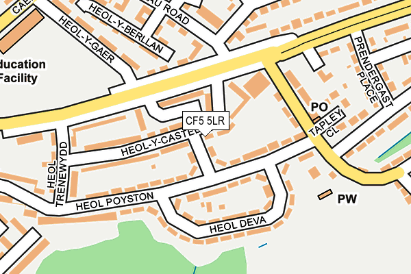 CF5 5LR map - OS OpenMap – Local (Ordnance Survey)