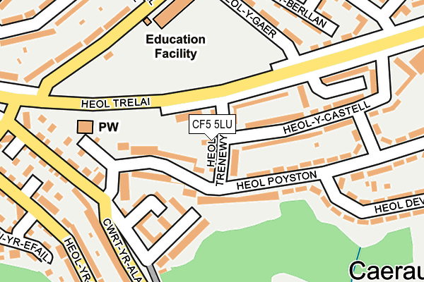 CF5 5LU map - OS OpenMap – Local (Ordnance Survey)