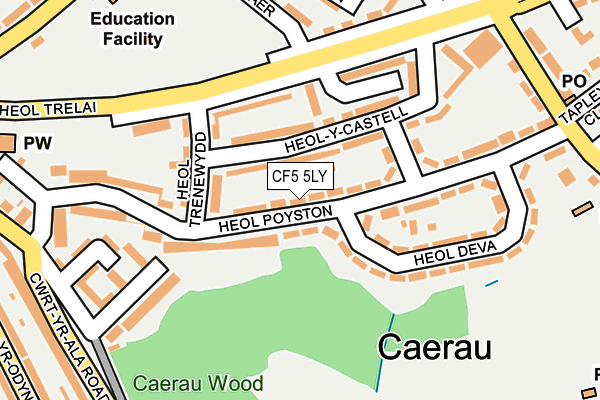 CF5 5LY map - OS OpenMap – Local (Ordnance Survey)