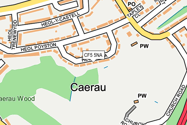 CF5 5NA map - OS OpenMap – Local (Ordnance Survey)