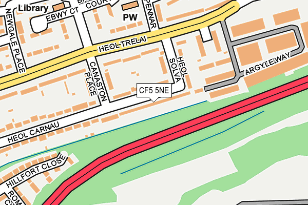 CF5 5NE map - OS OpenMap – Local (Ordnance Survey)